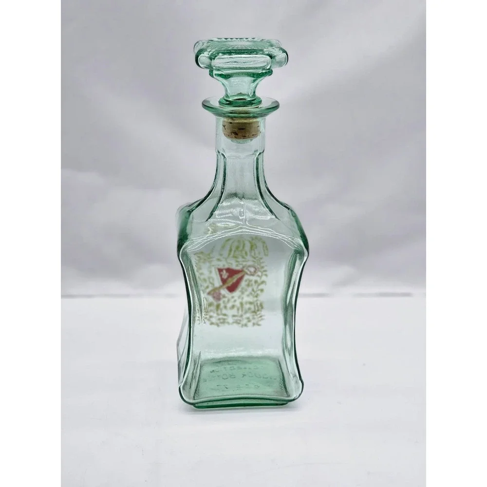 Old Fitzgerald Collection Liquor Bottle   Green Good Vintage Glass